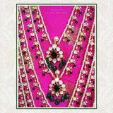 Panch lada pearl haram jades gem jewelry south indian hyderabadi jewelry pure silver sabyasachi jewelry inspired -SHABURIS