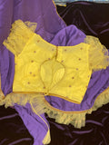 Raw mango saree inspired,Lyte weight Sarees online,South Indian Sarees,Pure crape Saree Stitched Blouse,saree,sabyasachi saree inspired