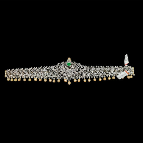 Diamond Vaddanam,South Indian Jewelry,Vaddanam,Kids Vaddanam,hip chain,diamond vaddanam,pure Silver indian jewelry - NIHIRA - SHABURIS