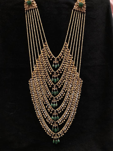 SathLada pearl haram jades gem jewelry south indian hyderabadi jewelry pure silver sabyasachi jewelry inspired -SHABURIS