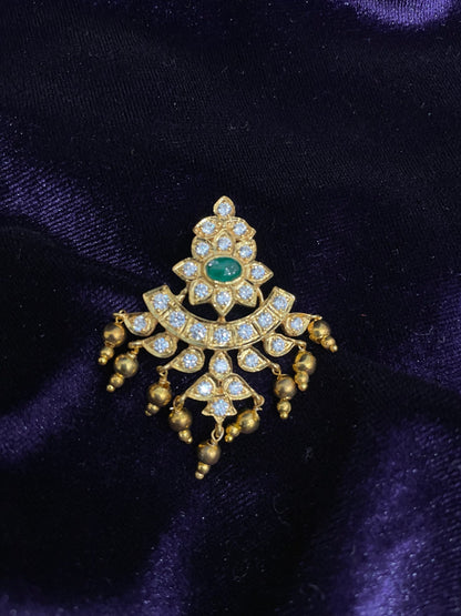 Jewelry set diamond pendant emerald pure silver jewelry indian gifting statement jewelry simple jewelry -SHABURIS