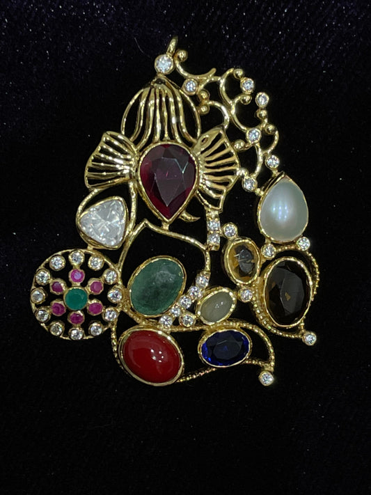 Ganesh pendant silver jewelry antique jewelry temple jewelry collection indian jewelry gifts jewelry sets gold look a like -NIHIRA-SHABURIS