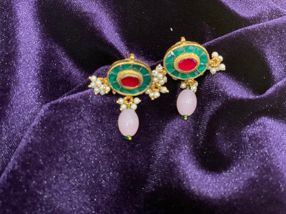 Polki jhumka,big jhumka,chandbali,south sea pearl earring,party wear earrings,designer jewelry,hand picked jewelry,celebrity jewelry