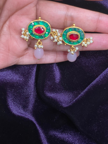 Polki jhumka,big jhumka,chandbali,south sea pearl earring,party wear earrings,designer jewelry,hand picked jewelry,celebrity jewelry