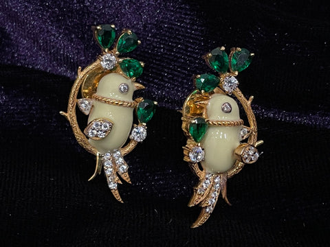Polki jhumka,indian jewelry,Cocktail Earrings,jhumka Jewelry in Silver,Indian Earrings,Indian Jewelry,flat diamond studs-NIHIRA-SHABURIS