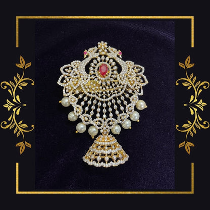 Diamond necklace pure silver necklace emerald quartz south sea pearls swarovski diamond indian jewelry sabyasachi inspired SHABURIS