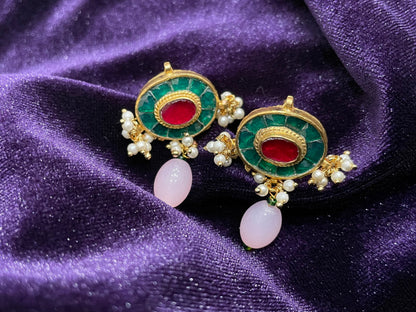 Polki jhumka,big jhumka,chandbali,south sea pearl earring,party wear earrings,designer jewelry,hand picked jewelry,celebrity jewelry