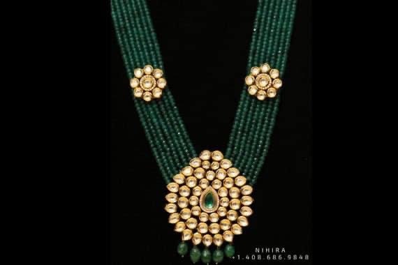Beaded Jewelry,Gold Plated Jewelry Indian ,Artificial Jewellery,lyte weight Indian Bridal,Indian Wedding Jewelry-NIHIRA-SHABURIS