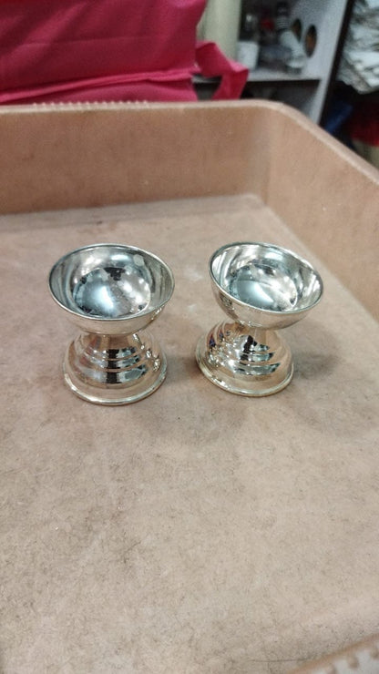 Pure Silver Diya,Indian Pooja Articles,Pure silver articles indian,indian pooja samagri,silver articles,diya lamps silver- NIHIRA - SHABURIS