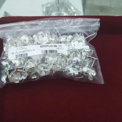 Pooja flowers in Silver,flowers in silver,pure silver return gift,astotharam flowers,baby shower gifts,indian gifts silver -NIHIRA