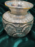 Pure Silver pooja thali,pure silver bell,Pure silver articles indian,indian pooja samagri,silver articles,haldi kumkum container-NIHIRA