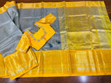 Yellow Pattu Sarees online,South Indian Sarees,Pure Silk Sarees,Kanjivaram Saree,kanchi pattu saree,Zari saree,handloom saree - NIHIRA