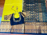 Lyte Weight Pattu Saree blouse -Pattu Blouse -Kuppadam Tissue Pattu Saree blouse -Saree Blouse -Yellow Saree Blouse -Black Blouse-Silk Saree