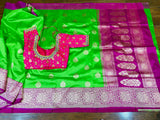 Raw mango saree inspired,Lyte weight Sarees online,South Indian Sarees,Pure Banaras Sarees,Saree Blouse, handloom saree,green saree NIHIRA