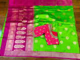 Raw mango saree inspired,Lyte weight Sarees online,South Indian Sarees,Pure Banaras Sarees,Saree Blouse, handloom saree,green saree NIHIRA