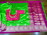 Raw mango saree inspired,Lyte weight Sarees online,South Indian Sarees,Pure Banaras Sarees,Saree Blouse, handloom saree,green saree NIHIRA