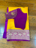 Raw mango saree inspired,Lyte weight Sarees online,South Indian Sarees,Pure Banaras Sarees,Saree Blouse, handloom saree,yellow saree NIHIRA