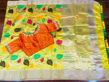 Raw Mango saree Inspired,Pure Silk Sarees,chanderi Saree,handloom saree,silk saree,singhania  saree inspired - NIHIRA