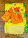 Raw Mango saree Inspired,Pure Silk Sarees,chanderi Saree,handloom saree,silk saree,singhania  saree inspired - NIHIRA
