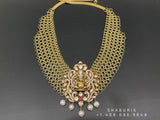 Ganesha Pendent choker,jali work,vinayaka antique jewelry,jaali work chain,lyte weight choker necklace,lord ganesha