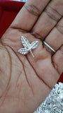 Pooja leaf in Silver,bilva leaf in silver,pure silver return gift,thulasi bilva leaf,tulasi,Thulasi leaf silver, Set of 10 -NIHIRA