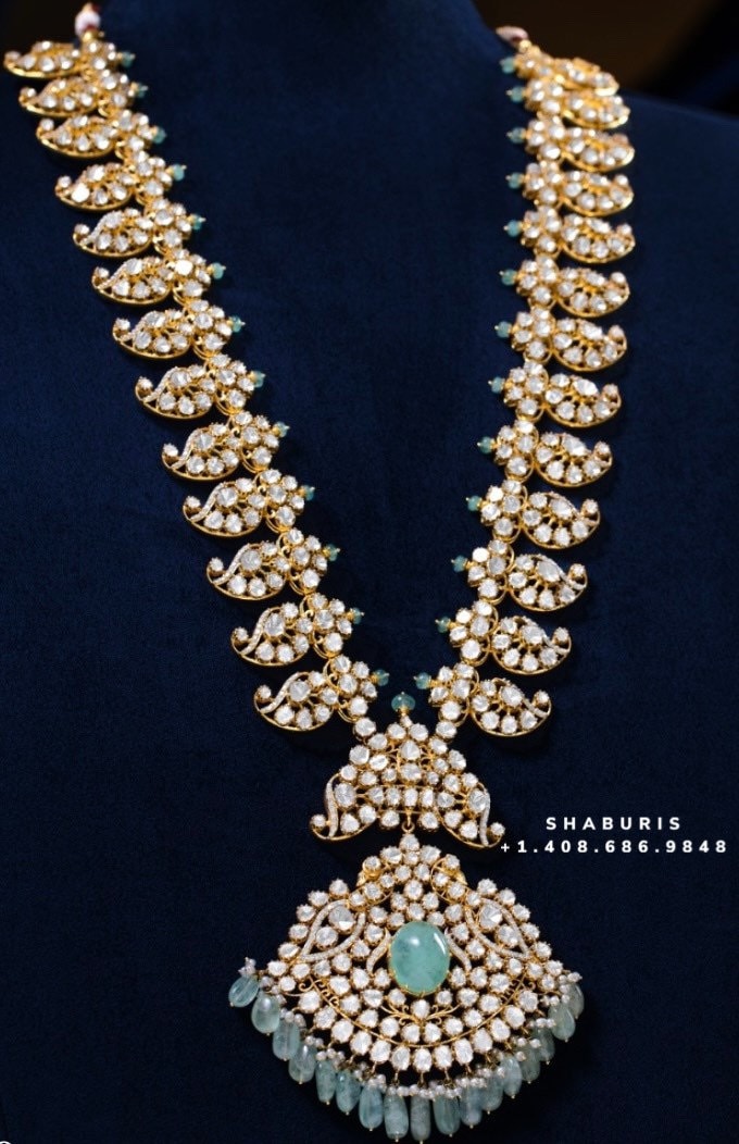 Indian jewelry Designs,South Indian jewelry,Indian Jewelry,Mango Mala,indian jewelry online,latest indian jewellery - NIHIRA-SHABURIS