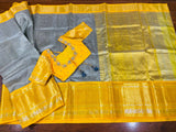 Yellow Pattu Sarees online,South Indian Sarees,Pure Silk Sarees,Kanjivaram Saree,kanchi pattu saree,Zari saree,handloom saree - NIHIRA