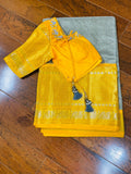 Yellow Pattu Sarees online,South Indian Sarees,Pure Silk Sarees,Kanjivaram Saree,kanchi pattu saree,Zari saree,handloom saree - NIHIRA