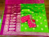 Raw mango saree inspired,Lyte weight Sarees online,South Indian Sarees,Pure Banaras Sarees,Saree Blouse, handloom saree,green saree NIHIRA