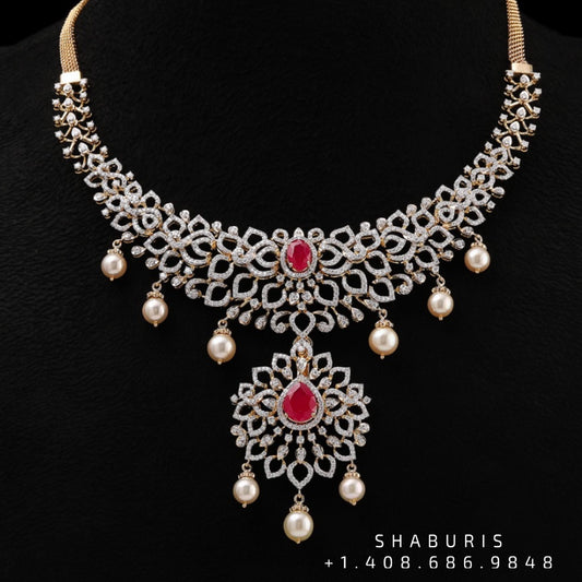 Diamond necklace,Pure silver polki choker Indian necklace ,maang tikka sabyasachi jewelry inspired Shaburis