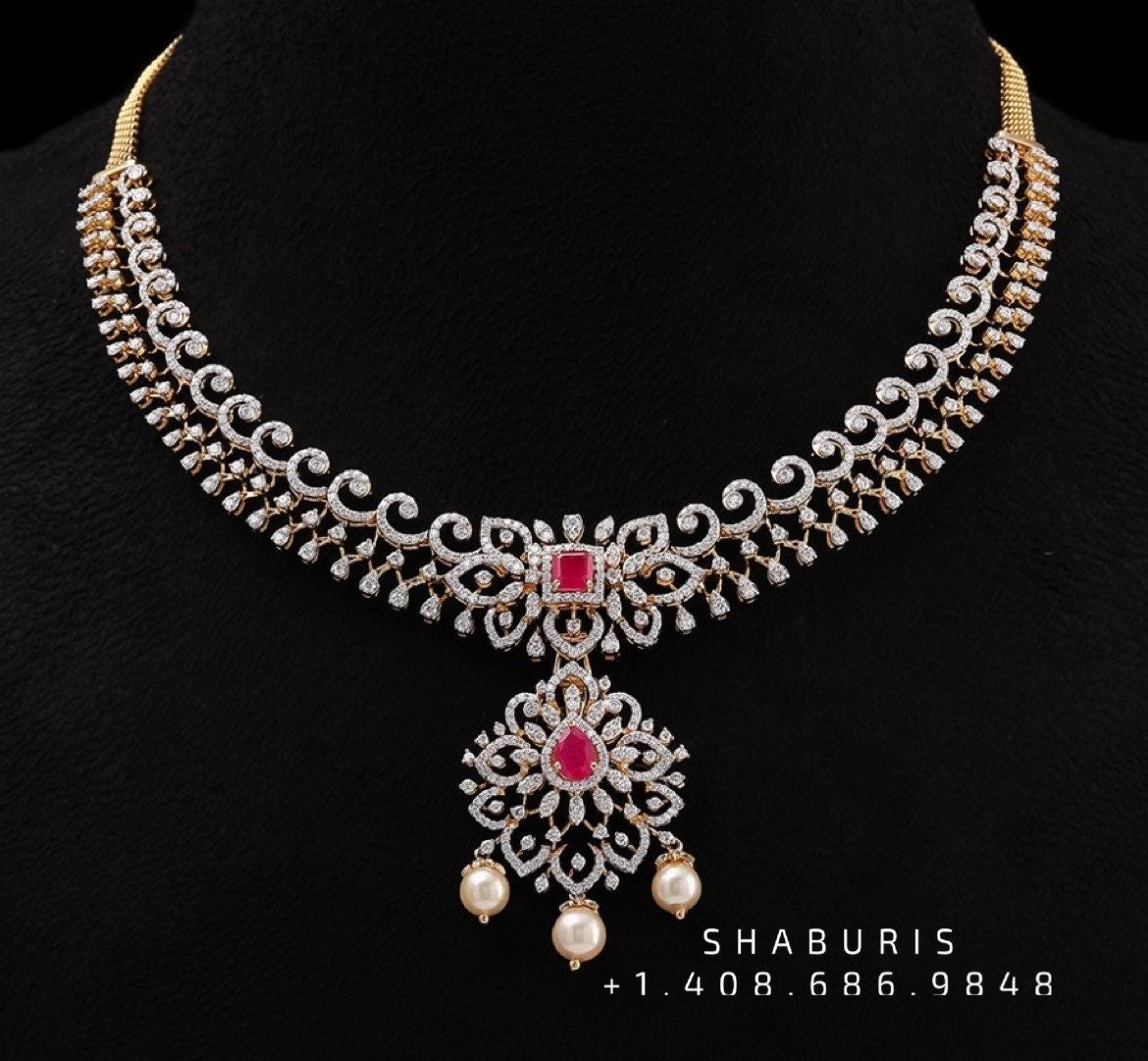 Diamond necklace,Pure silver polki choker Indian necklace ,maang tikka sabyasachi jewelry inspired Shaburis