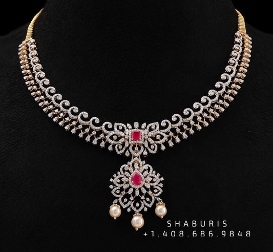 Diamond necklace,Pure silver polki choker Indian necklace ,maang tikka sabyasachi jewelry inspired Shaburis
