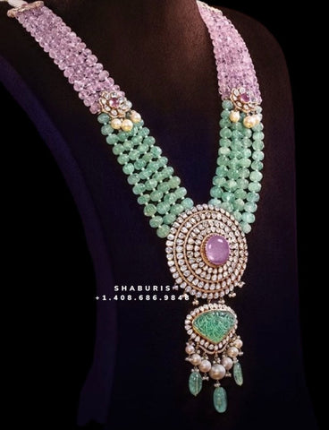 Polki pendant,uncut diamond jewelry,indian Jewelery,Polki necklace,Moissantie Pure silver jewelry gold jewelry designs - SHABURIS