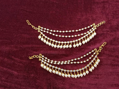 Pearl champaswaralu kids jewelry south indian jewelry indian gold design pure silver jewelry 925 silver jewelry fresh water pearls -SHABURIS