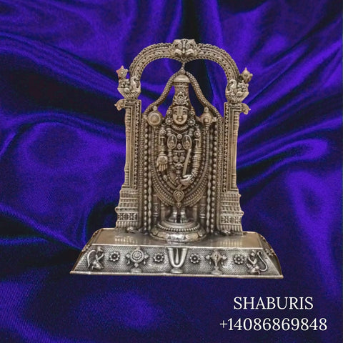 Pure Silver balaji  idol,silver God Idol,Indian Pooja Articles,silver articles indian,pooja samagri,Antique silver article,