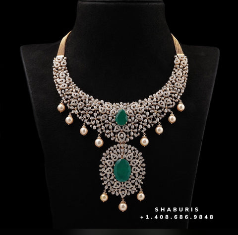 Diamond necklace,Pure silver polki choker Indian necklace ,maang tikka sabyasachi jewelry inspired Shaburis