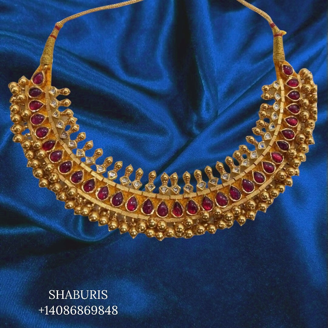 Indian gold jewelry designs pure silver jewelry ruby beads indian diamond jewelry diamond necklace tassel necklace latest indian - SHABURIS