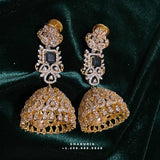 Diamond jhumka diamond buttalu diamond earrings emerald stones diamond jhumka pure silver jewelry diamond jewelry bridal custom made jewelry