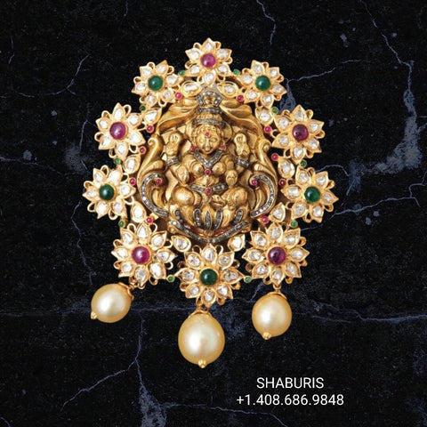 Lakshmi Pendent choker,jali work,vinayaka antique jewelry,jaali work chain,lyte weight choker necklace,lord ganesha