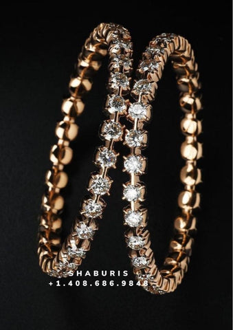 Diamond Bangles,South Indian Jewelry,silver indian Bangles,pure silver Swaroski Bangles,Indian Wedding Jewelry -NIHIRA-SHABURIS