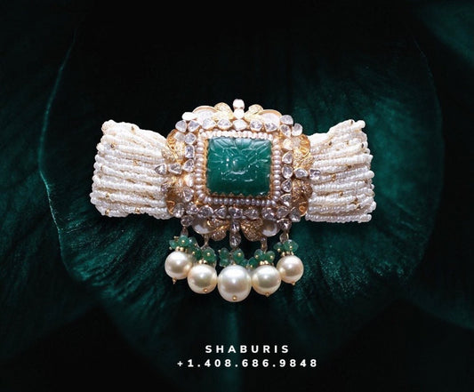 Polki Jewelry,Pure Silver Jewellery Indian ,polki necklacd,Navaratan Necklace,Indian Bridal,Sabyasachi Jewelry inspired NIHIRA-SHABURIS