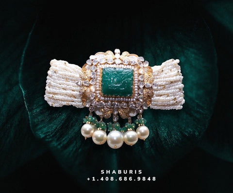 Polki Jewelry,Pure Silver Jewellery Indian ,polki necklacd,Navaratan Necklace,Indian Bridal,Sabyasachi Jewelry inspired NIHIRA-SHABURIS