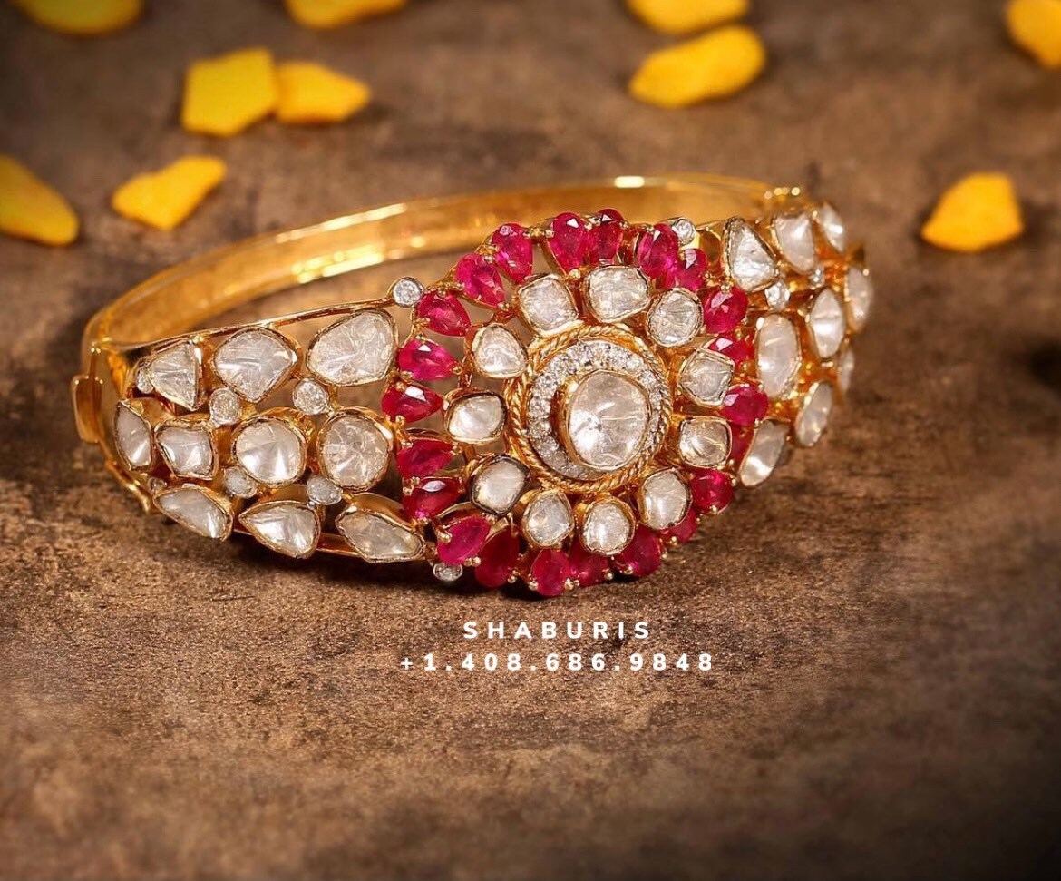 Pacheli Jewelry,Pure Silver Jewelry Indian ,polki bangles,Indian bangles,Indian Bridal,Indian Wedding Jewelry-SHABURIS jewelry