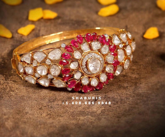 Pacheli Jewelry,Pure Silver Jewelry Indian ,polki bangles,Indian bangles,Indian Bridal,Indian Wedding Jewelry-SHABURIS jewelry