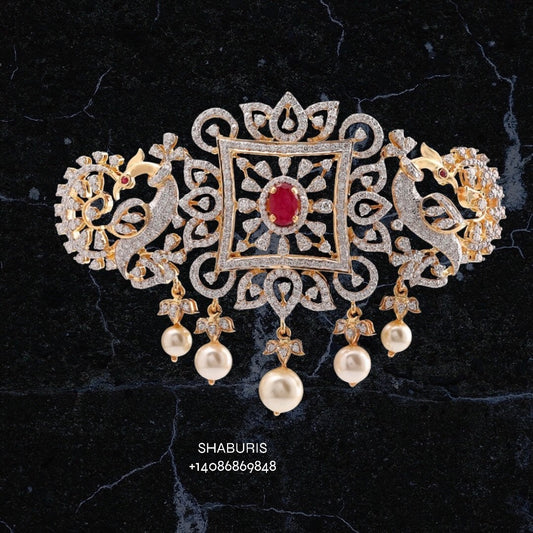 Silver jewelry,diamond necklace bhajubandh vanki  south sea pearl indian jewelry kids jewelry simple party wear choker indian