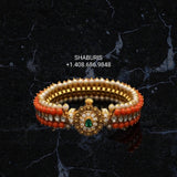 Diamond bangle,Pure Silver Jewelry Indian ,coral bangles,Indian bangles,Indian Bridal,Indian Wedding Jewelry-SHABURIS jewelry