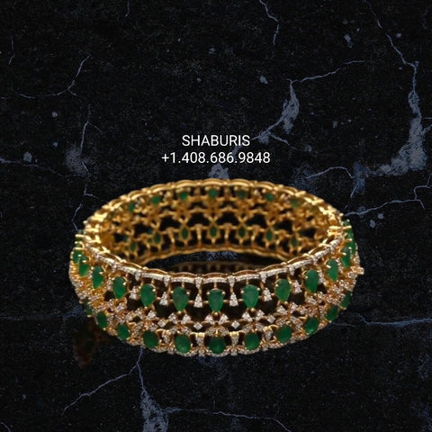 Diamond Bangles,South Indian Jewelry,silver indian Bangles,pure silver Swaroski Bangles,Indian Wedding Jewelry -NIHIRA-SHABURIS