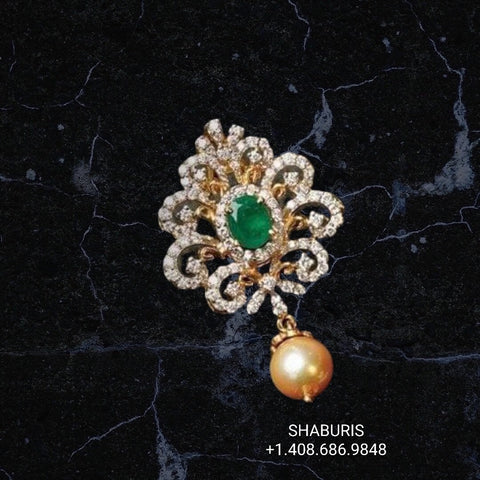 Coral pendant Pure Silver jewelry Indian ,diamond pendant,Indian Necklace,Indian Bridal,Indian Wedding Jewelry-SHABURIS