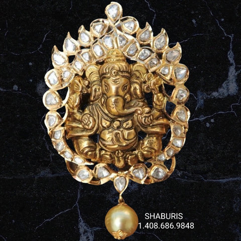 Ganesha Pendent choker,jali work,vinayaka antique jewelry,jaali work chain,lyte weight choker necklace,lord ganesha