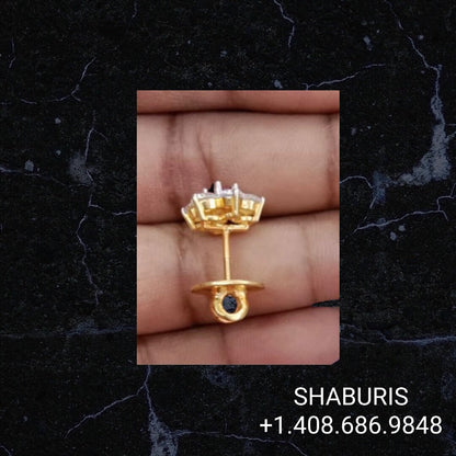Diamond studs diamond jhumka ear ring,Pure silver south indian jewelry 925 silver jewelry indian lyte weight jewelry-SHABURIS